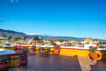 Fototapeta na wymiar Rooftop Balcony in Oaxaca
