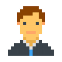 pixel avatar male cartoon retro game style