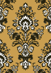 sketchy damask repeatable