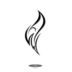 Fototapeta na wymiar Logo flame of fire. Element for design. Vector illustration.