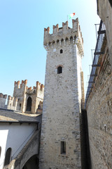 Scaliger castle - the 13th century fortress in Sirmione, Lake Garda,Italy