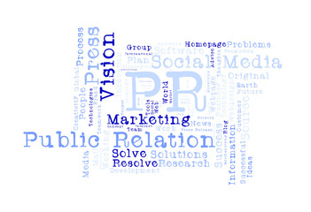 Public relations word cloud