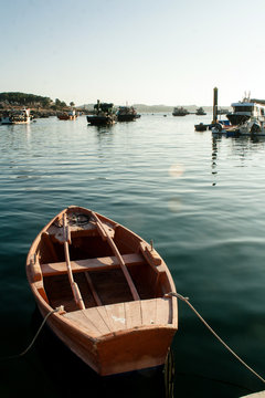 In the fishing harbor
