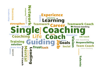 Single coaching word cloud