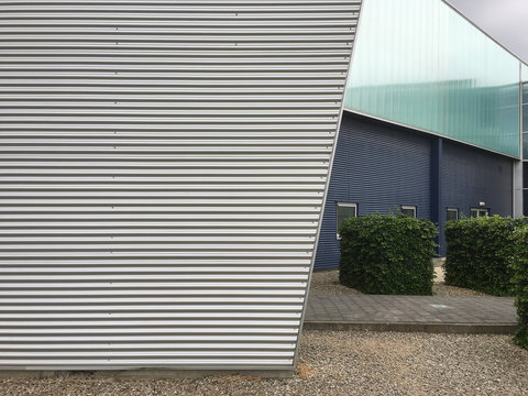 Aluminium facade . Modern architecture