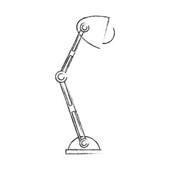 desk lamp icon image vector illustration design  sketch style