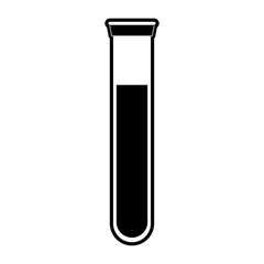 test tube with blood healthcare icon image vector illustration design  black and white