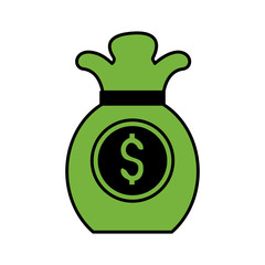 bag money related icon image vector illustration design 