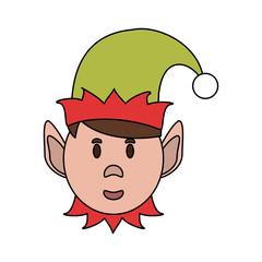 elf christmas related icon image vector illustration design 