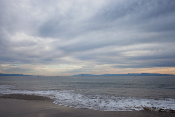 storm clouds over the sea