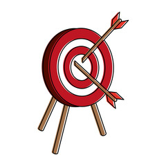 darts on bullseye icon image vector illustration design 