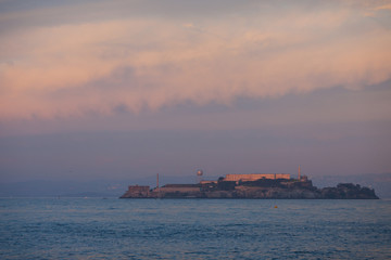 Alcatraz jail island in San Francisco bay