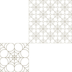 Halloween seamless pattern with spider net on the white background with pattern unit.