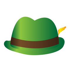 Isolated traditional oktoberfest hat on a white background, Vector illustration