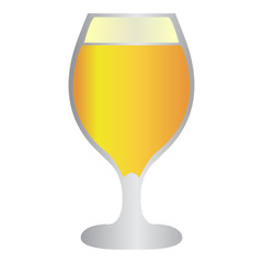 Isolated beer glass on a white background, Vector illustration