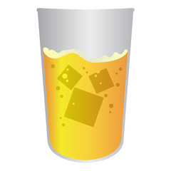 Isolated beer glass on a white background, Vector illustration