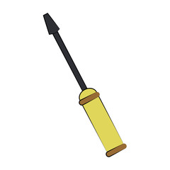 screwdriver tool icon image vector illustration design 