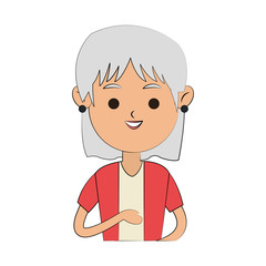 happy elderly woman icon image vector illustration design 