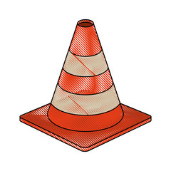 traffic cone icon image vector illustration design 