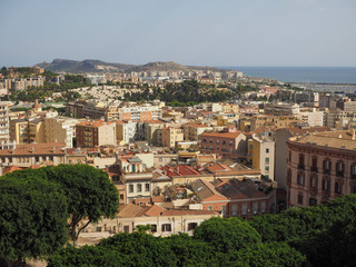 Fototapeta na wymiar Aerial view of Cagliari