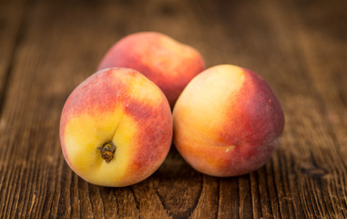 Naklejka na ściany i meble Portion of Fresh Peaches, selective focus
