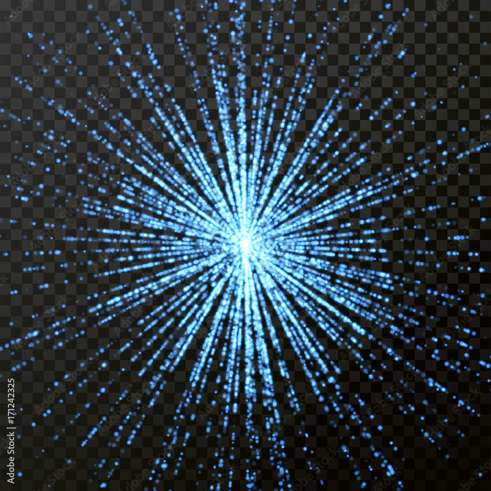 Poster light shine glitering rays or beams glitter light effect on transparent background