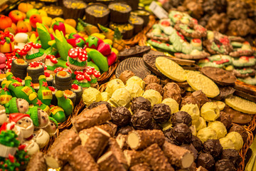 Chocolate on the market in Barcelona