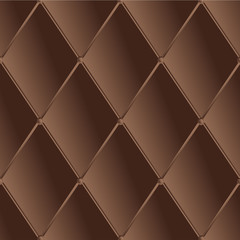 vector drawing of the dark brown quilted leather
