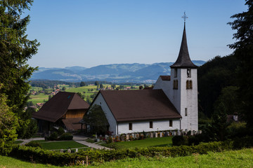 Fototapeta na wymiar Church in Blumenstein Switzerland