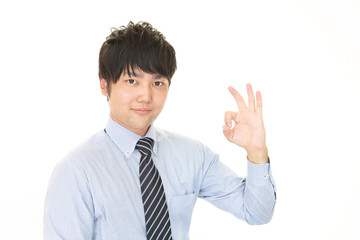 喜ぶビジネスマン