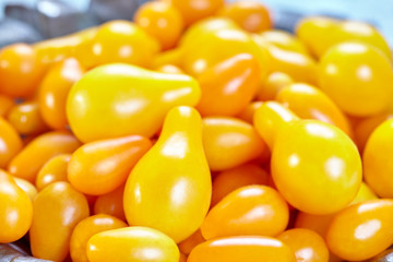 Yellow pear cherry tomatoes Solanum lycopersicum