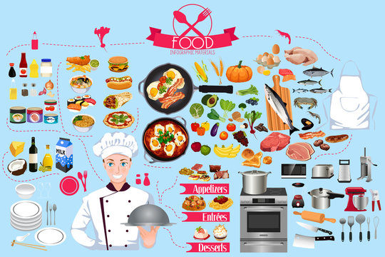 Food Infographics Element Illustration