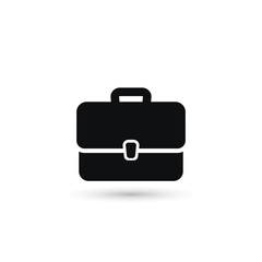 Briefcase icon. Vector isolated case simple symbol