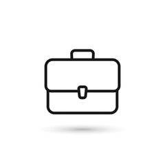 Briefcase outline icon. Vector isolated case simple line symbol