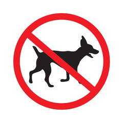 no dogs sign- vector illustration
