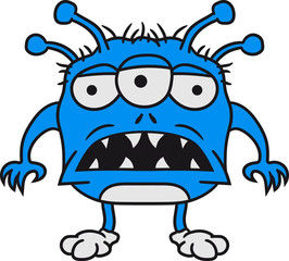 monster fressen böse alien süß niedlich horror ausserirdischer halloween comic cartoon