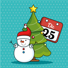 merry christmas greeting card vector illustration graphic design