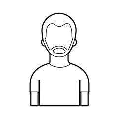 portrait man character male person image vector illustration