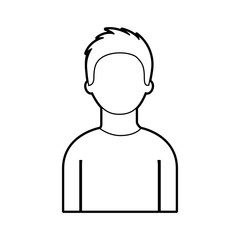 portrait man character male person image vector illustration