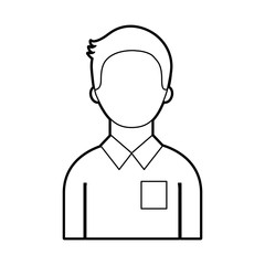 portrait man character male person image vector illustration