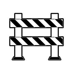 roadblock road safety icon image vector illustration design 