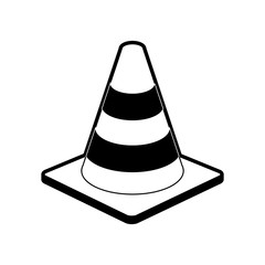traffic cone icon image vector illustration design 
