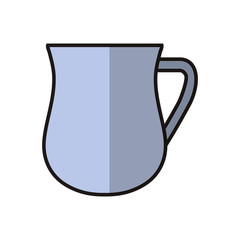 coffee cup icon over white background vector illustration