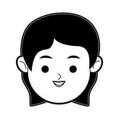 Obraz na płótnie Canvas head of happy woman icon image vector illustration design 
