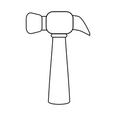 hammer tool icon image vector illustration design 