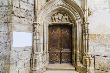 Fototapeta premium Rocamadour entrance doors to the chapel