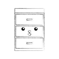 wooden chest of drawers furniture material modern style vector illustration