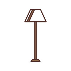 floor lamp light electric furniture decoration vector illustration