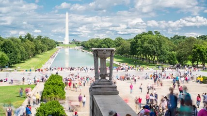 Washington DC National Mall Timelapse Video, Reflection Pool and Washington Monument