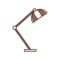 desk lamp light furniture electric icon vector illustration